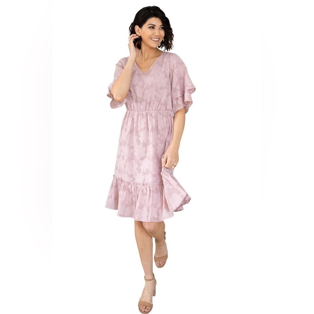 Mikarose Pink Midi Dress Sz L